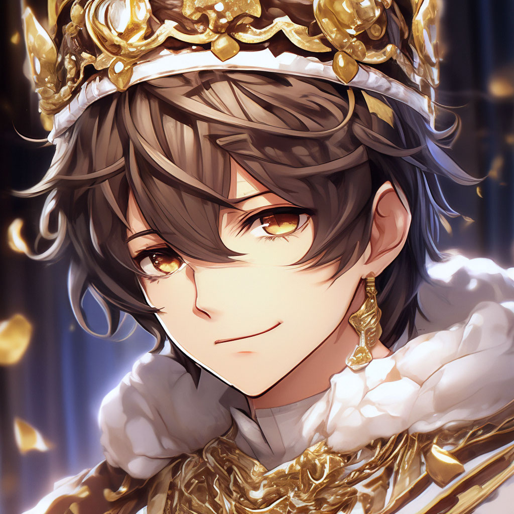 Anime Boy With Brown Hair And Gold Eyes Hanakotoba Picture Break