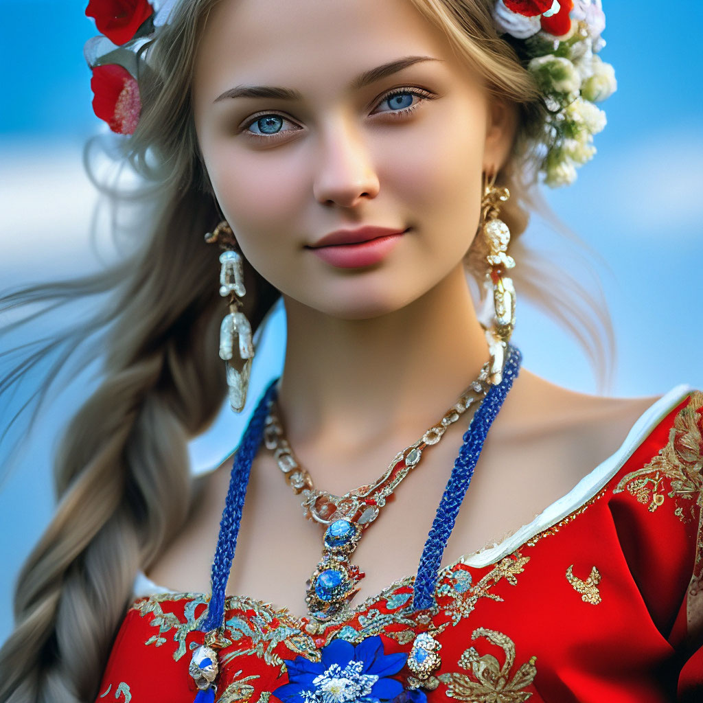 Славянская внешность девушки