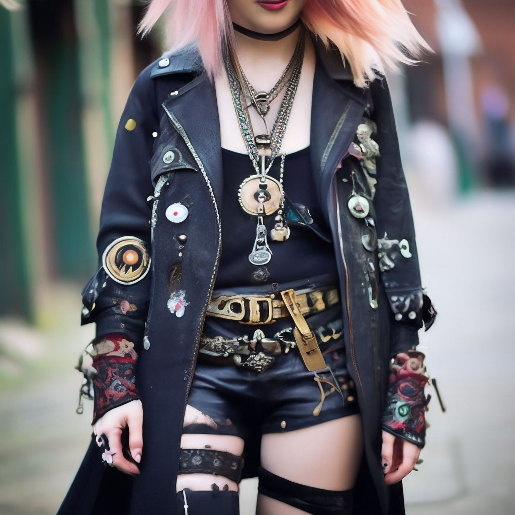 Punk boho grunge clothes image created in Shedevrum