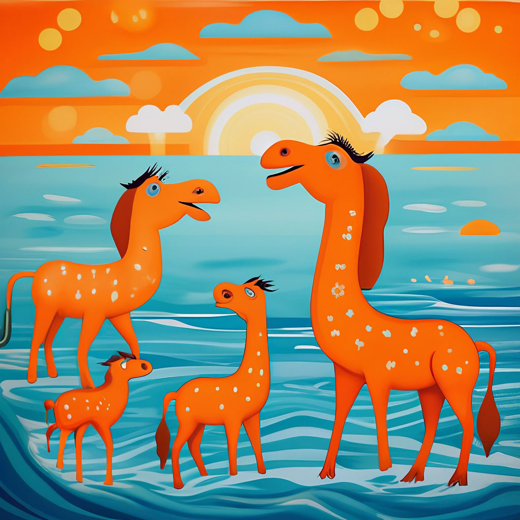 Оранжевое Небо Оранжевое Море …» — Создано В Шедевруме