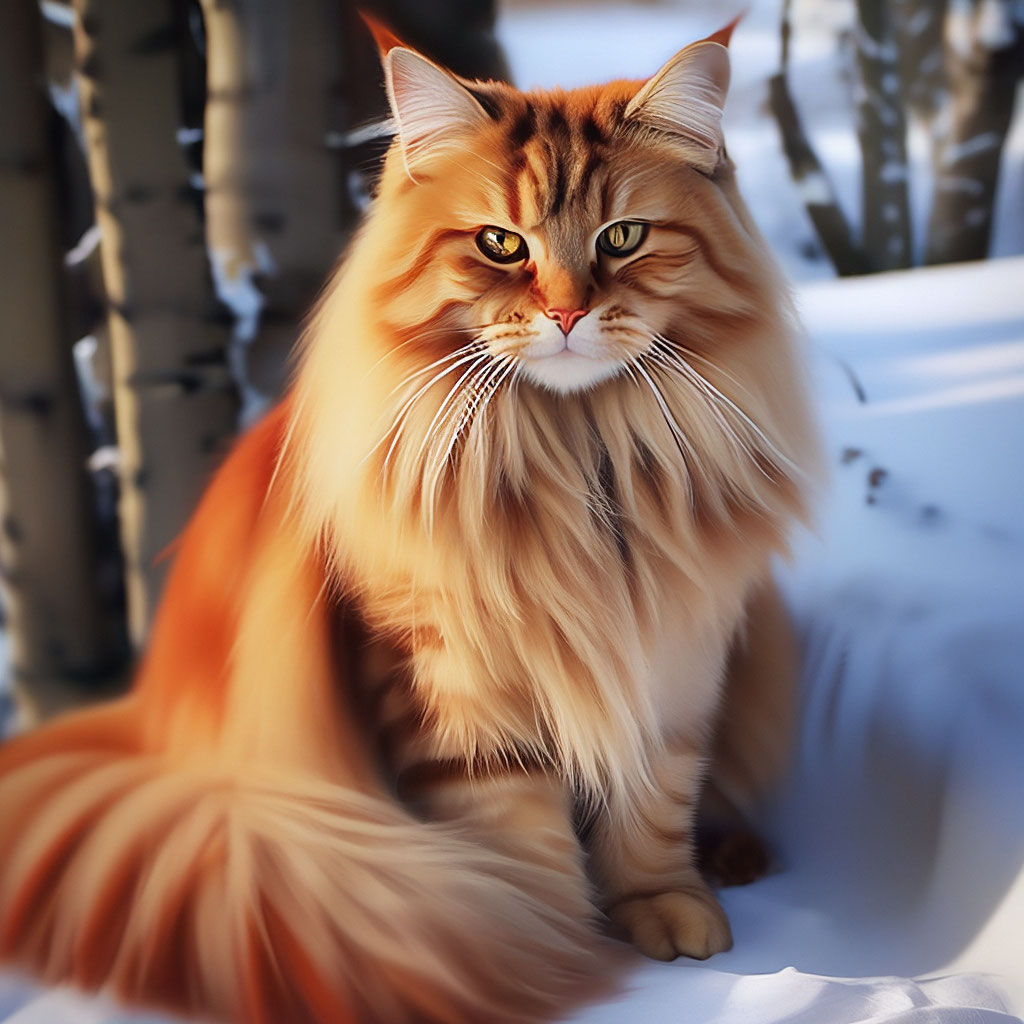 Рыжий сибирский кот» — создано в Шедевруме