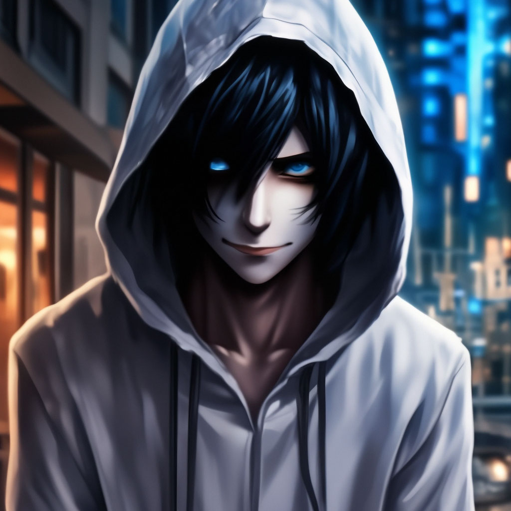 Jeff the store killer white hoodie