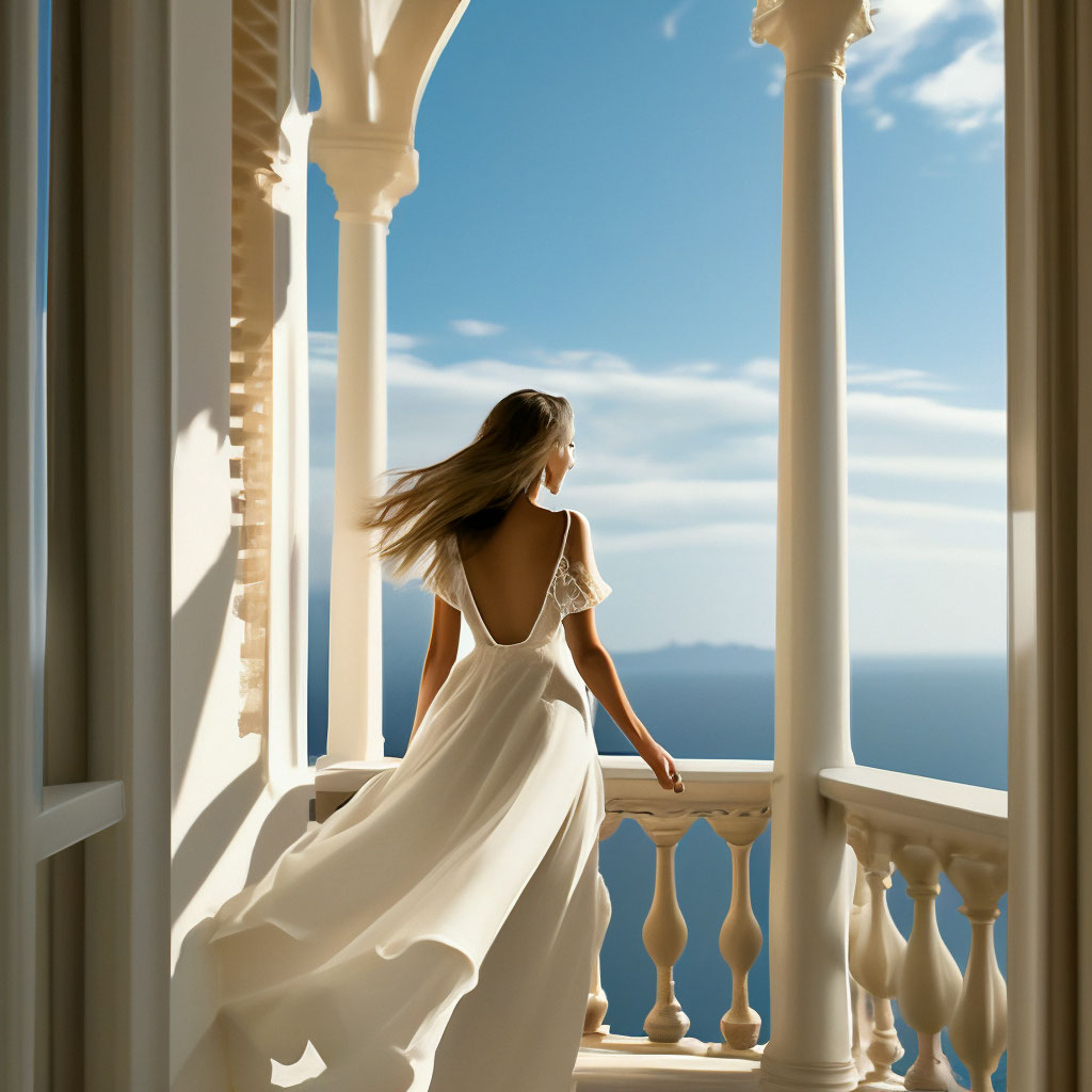 Женщина на балконе - SKETCHLINE