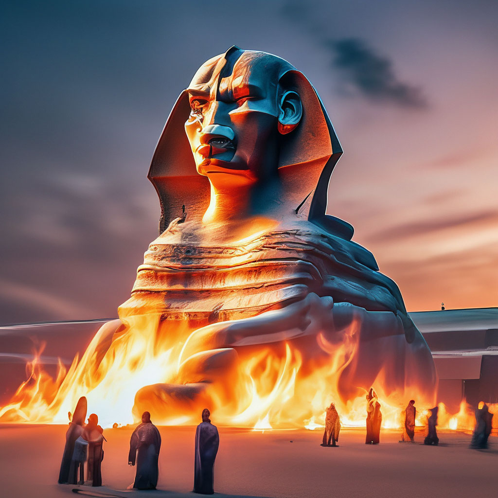 Все в ужасе: египетский Сфинкс неожиданно закрыл глаза