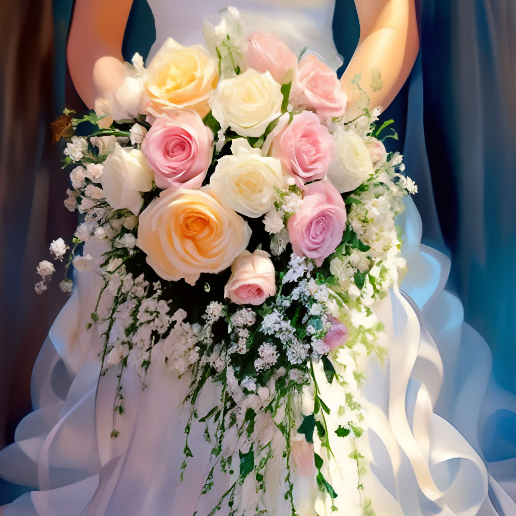 Ткань Вуаль матовая с цветочным принтом розы