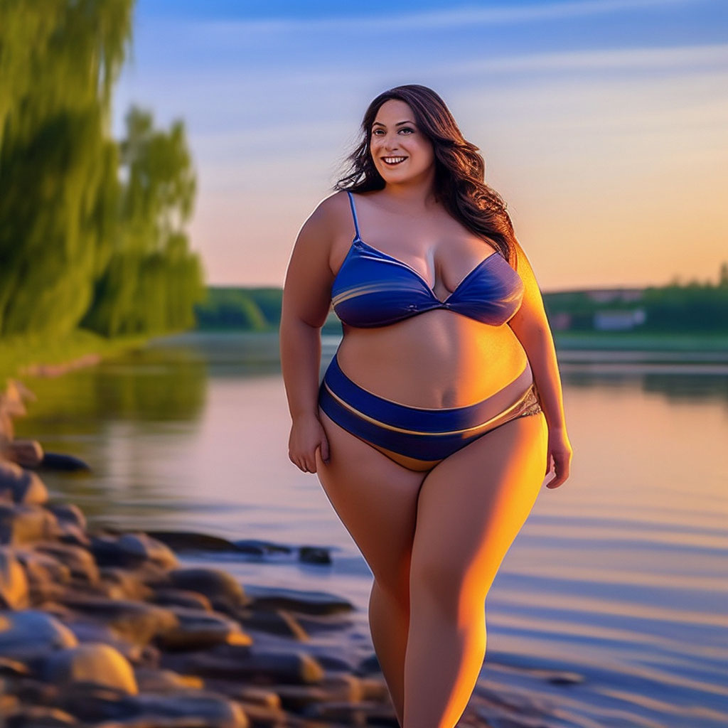 Голые женщины толстушки на пляже (фото)