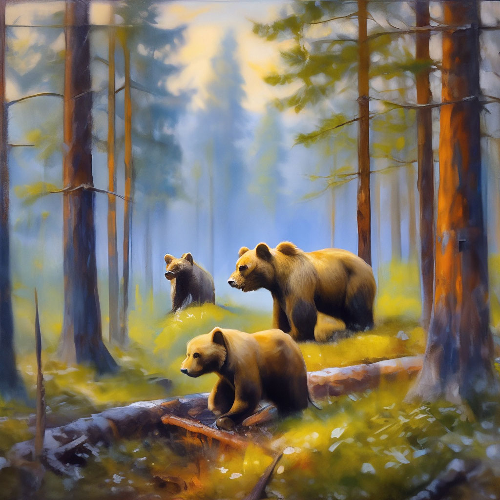 Утро в сосновом лесу» — картина Ивана Шишкина» — создано в Шедевруме