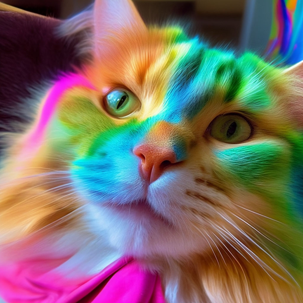 Котик блюёт радугой» — создано в Шедевруме