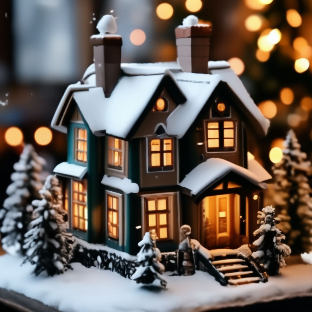 1 шт., светящийся новогодний домик в виде снега | AliExpress