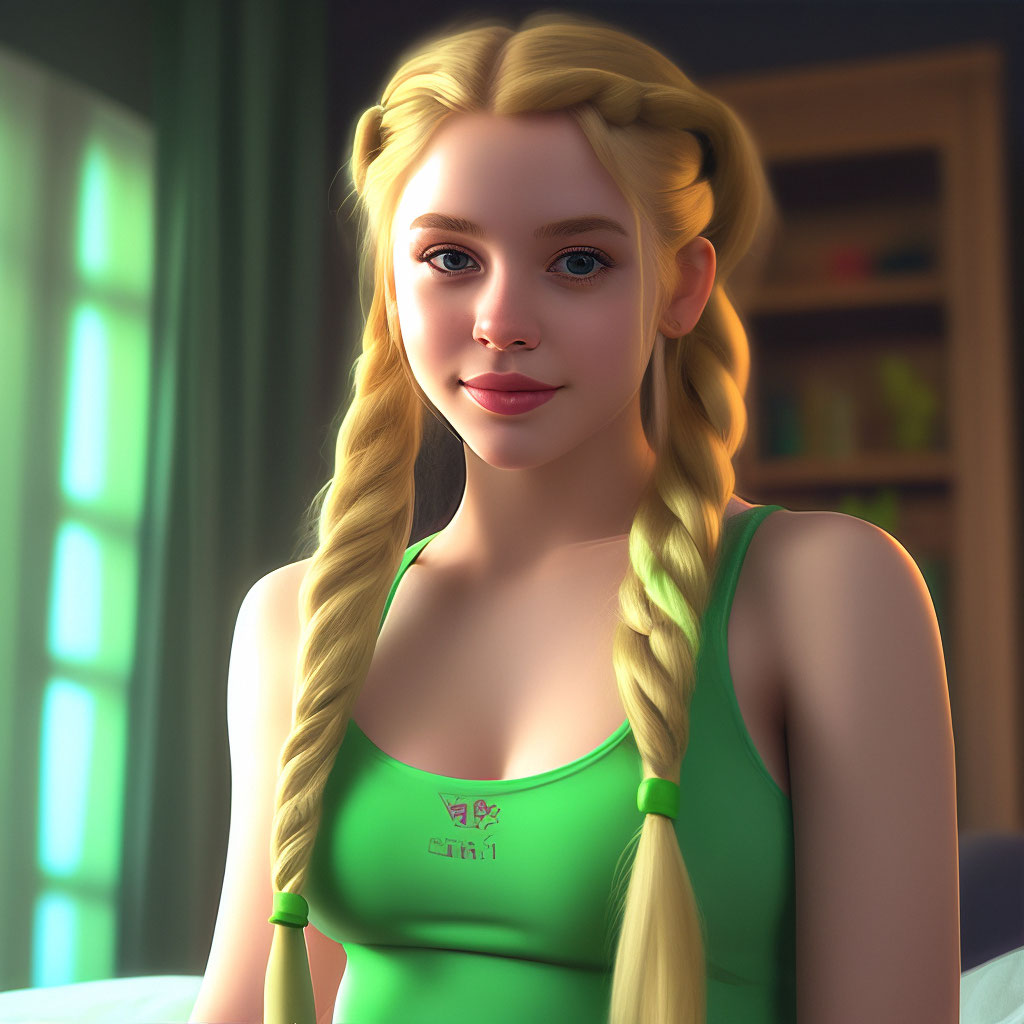 Cammy White, young, cute, …» — создано в Шедевруме