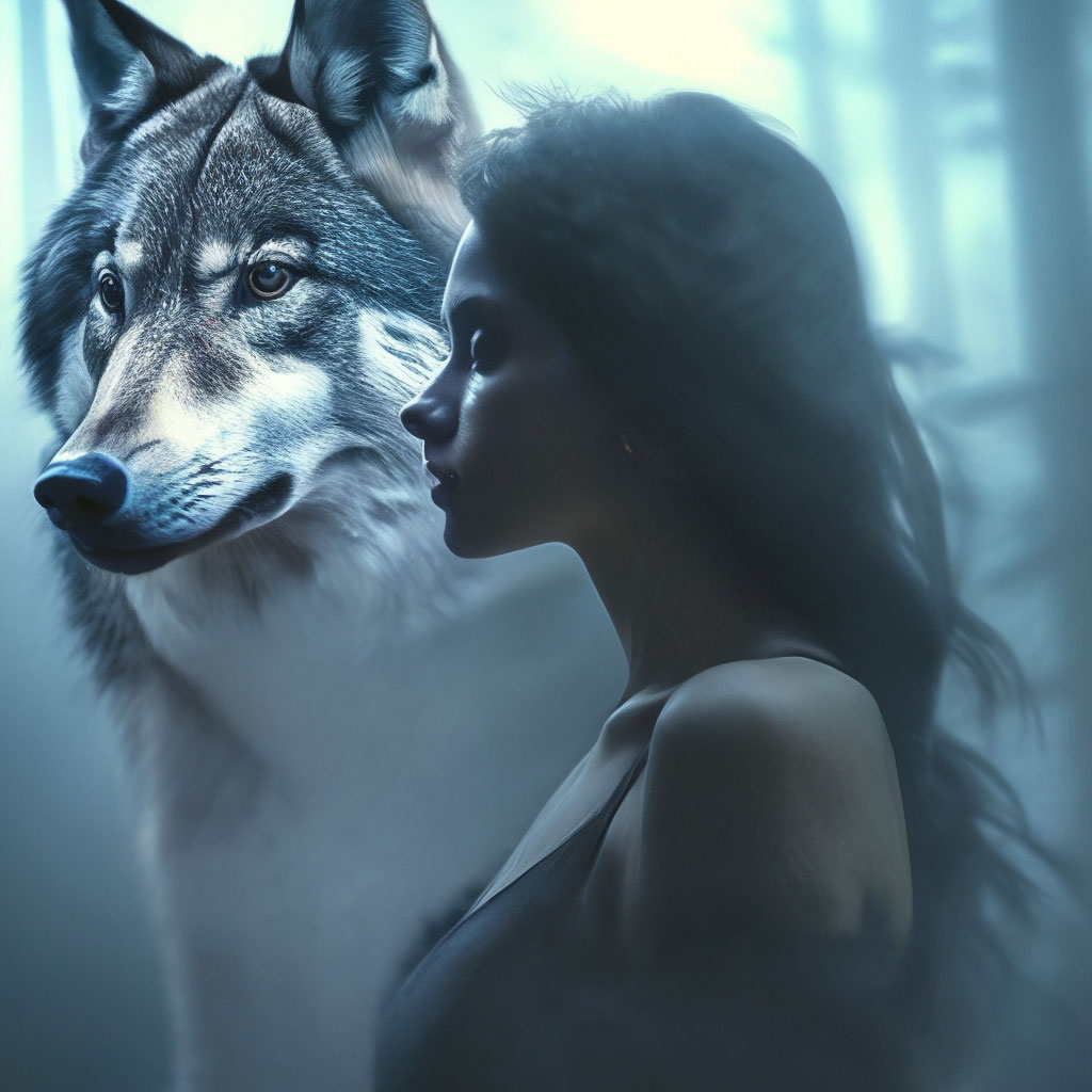 Душа волка) девушка детальная …» — создано в Шедевруме