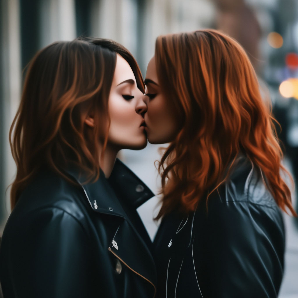 две девушки целуются изображений