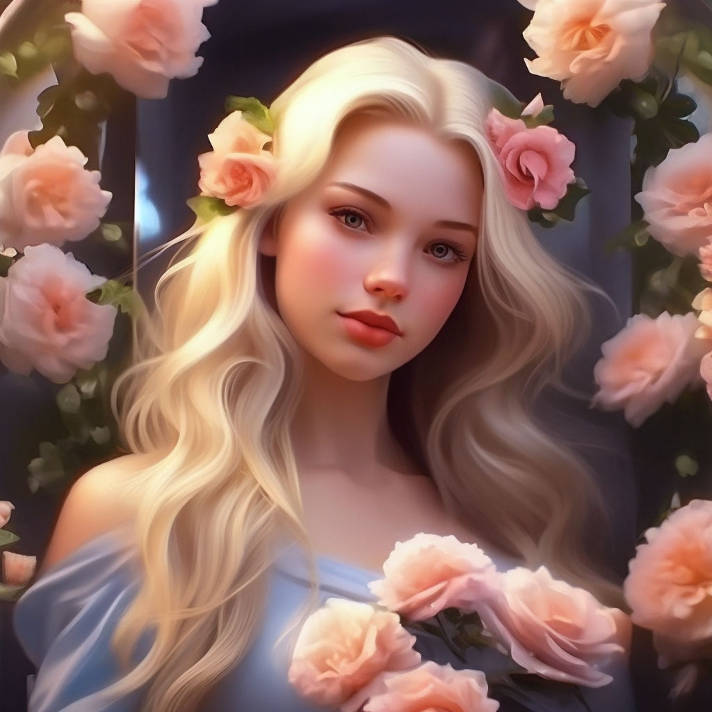 Блондинка с цветами без лица - фото онлайн на витамин-п-байкальский.рф