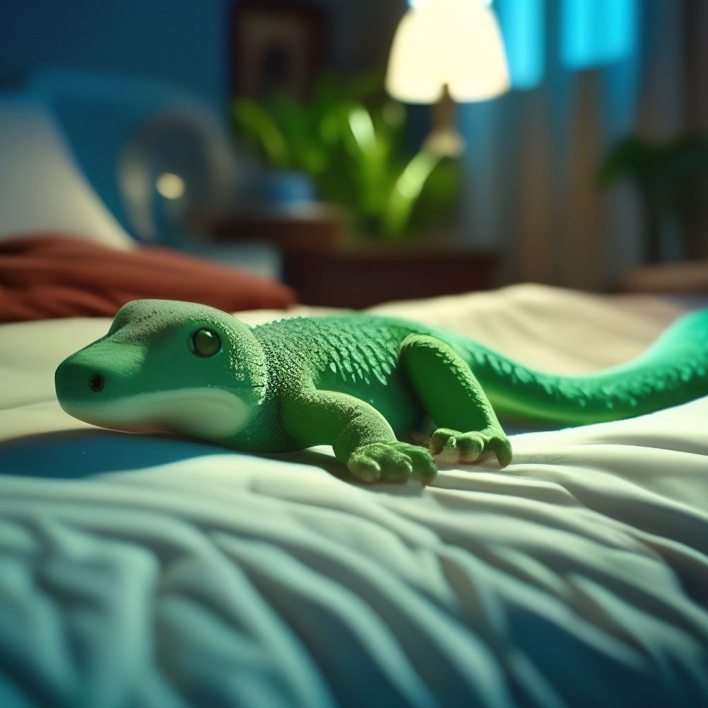 Мягкая игрушка ящерица зелёная …» — создано в Шедевруме