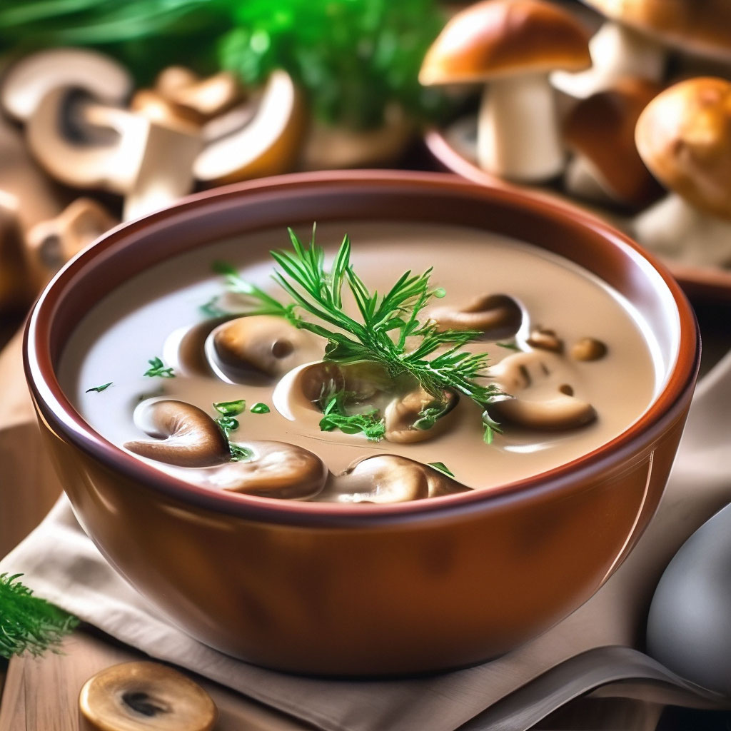 Быстрый грибной суп