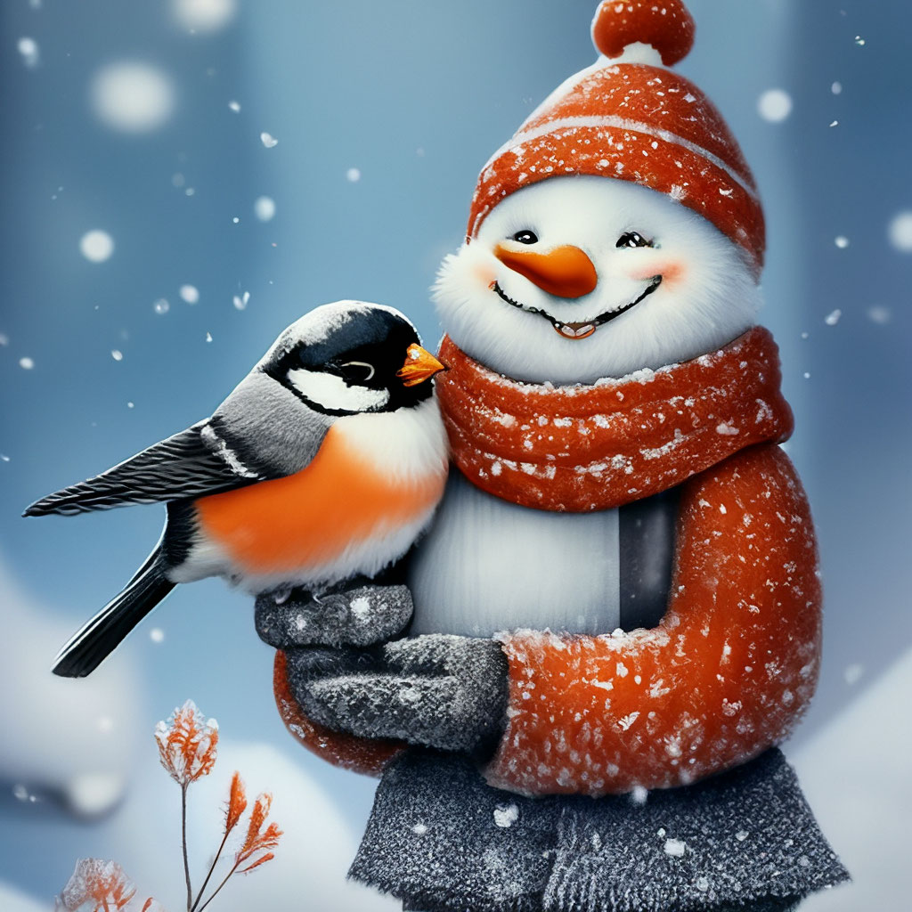 Новогодняя открытка «Снегирь на ветке» от Мастерской Высокой Печати «Суворов и Ко»