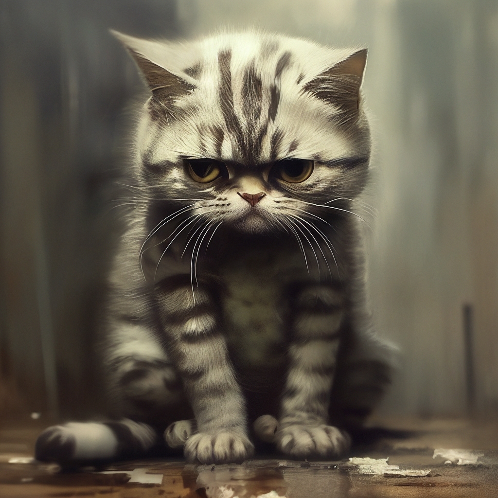 Самый грустный в мире кот» — создано в Шедевруме