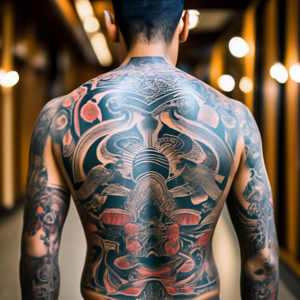 Японские гангстеры: Ретро фотографии якудза с устрашающими татуировками