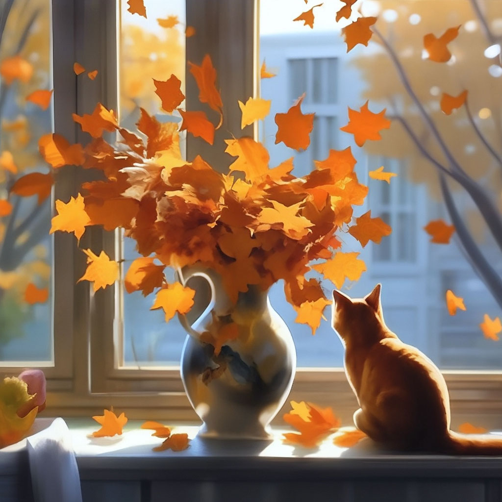 Осенний букет из листьев который …» — создано в Шедевруме