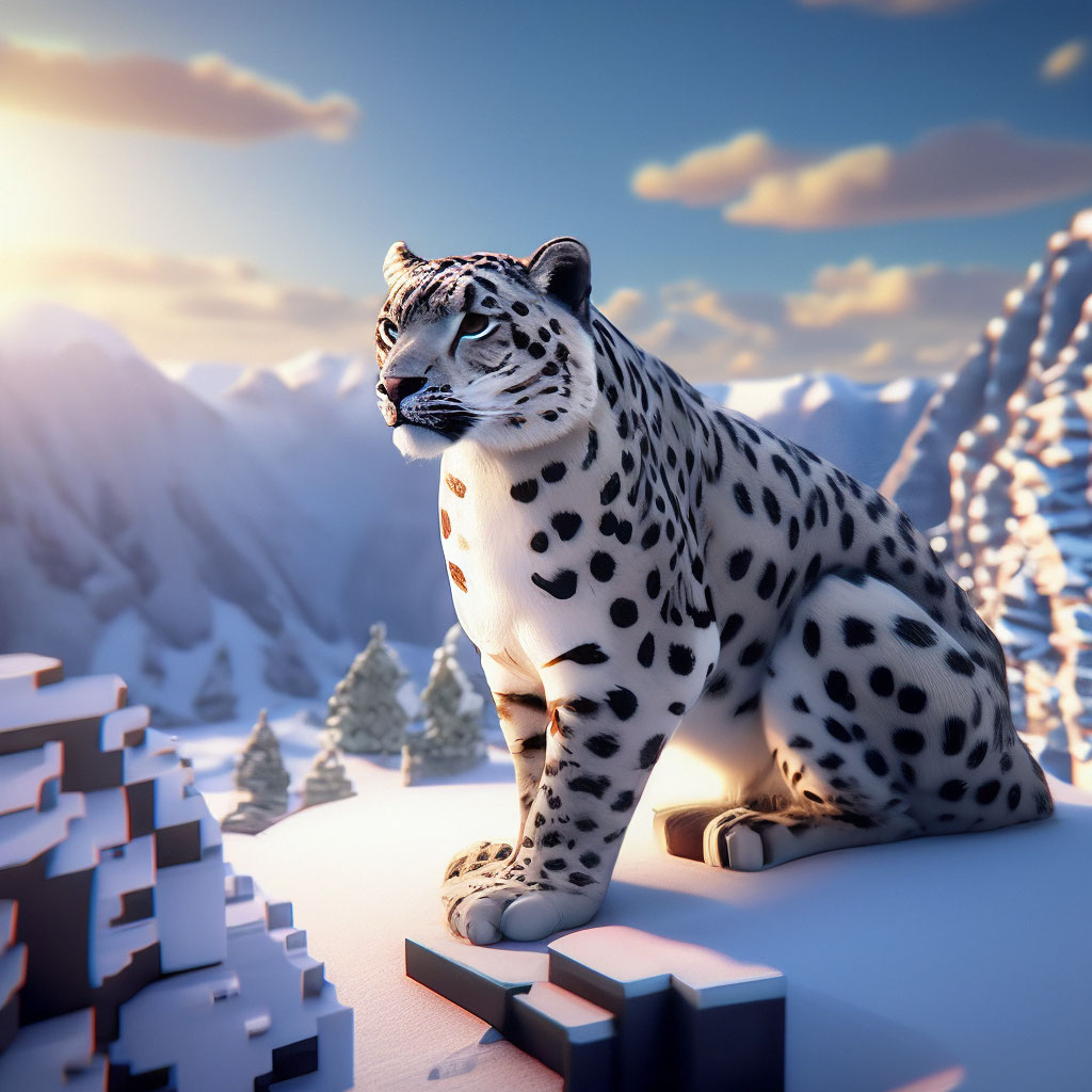 Minecraft Snow Leopard