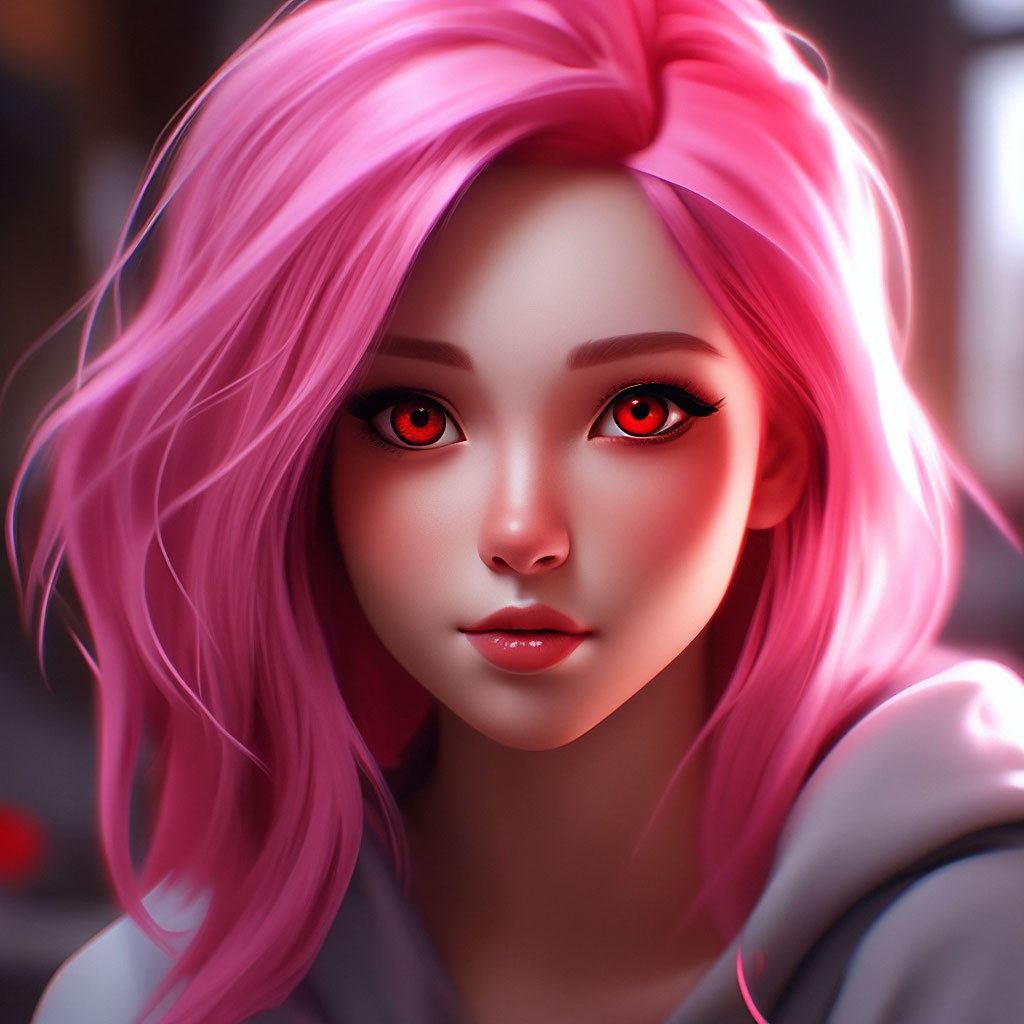 «Красивые девушки с розовыми волосами: фото в сети» — создано в Шедевруме