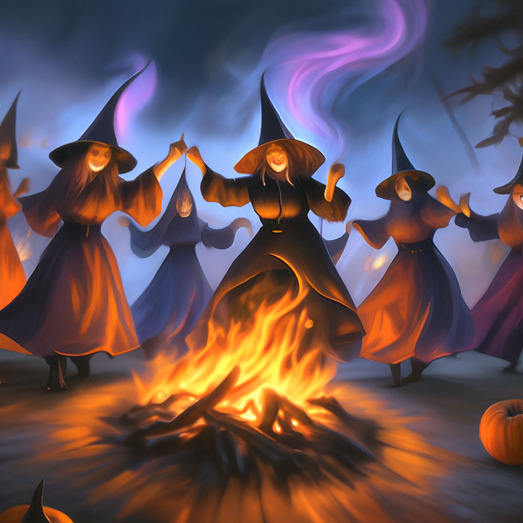 Хэллоуин, веселый шабаш старых ведьм…» — создано в Шедевруме