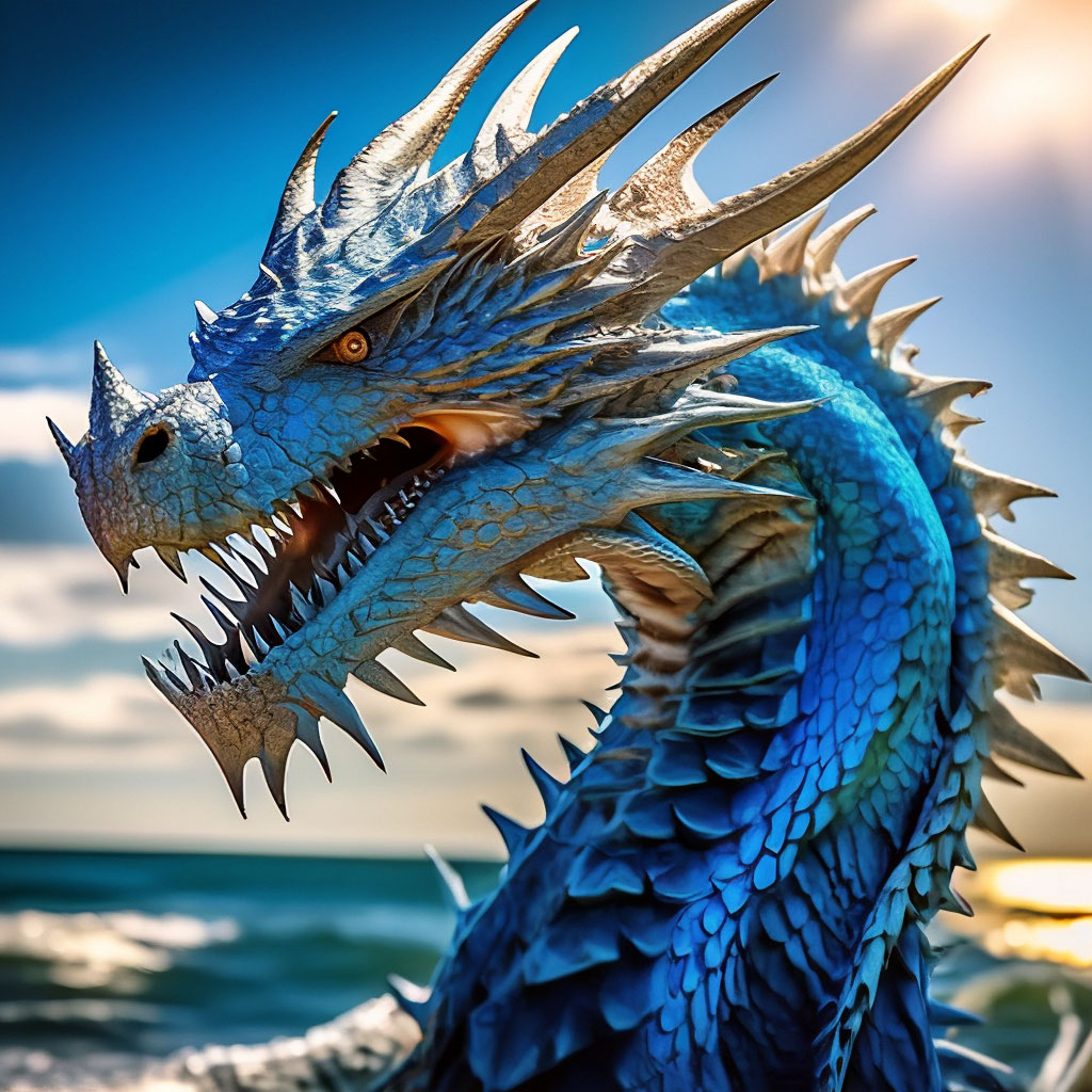 Морской дракон с острой чешуей, …» — создано в Шедевруме