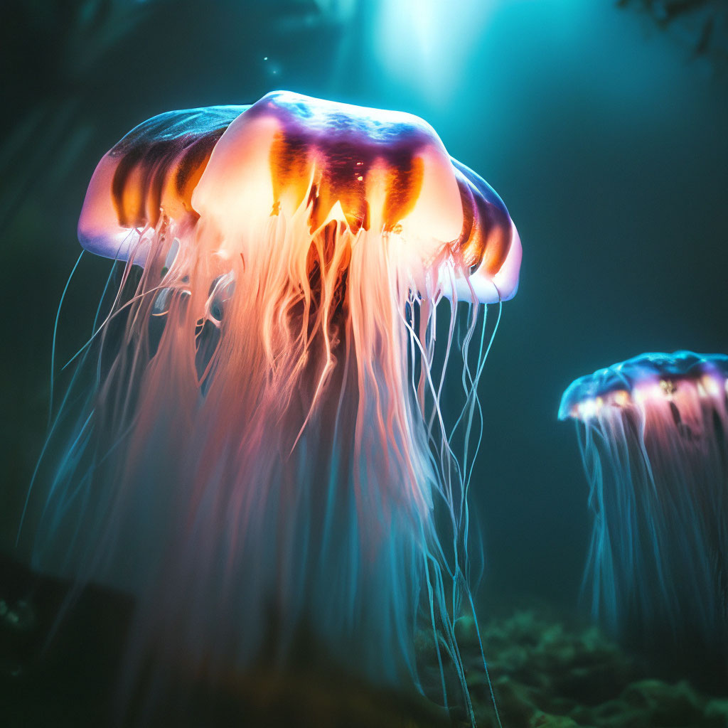 «Электрические большие медузы» — создано в Шедевруме