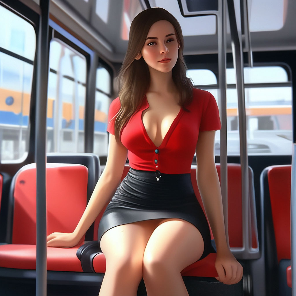 Как дамы в коротких юбках сидят в метро