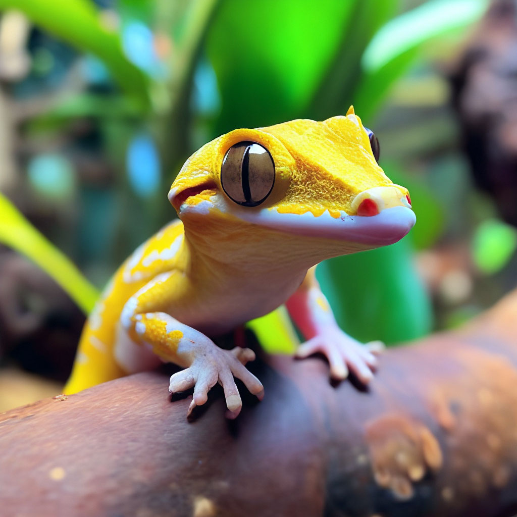 Банановый геккон милый» — создано в Шедевруме