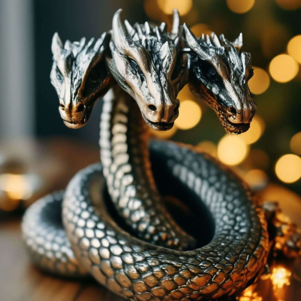 Ёлочная новогодняя игрушка - Змей Горыныч - купить необычный подарок на Новый год