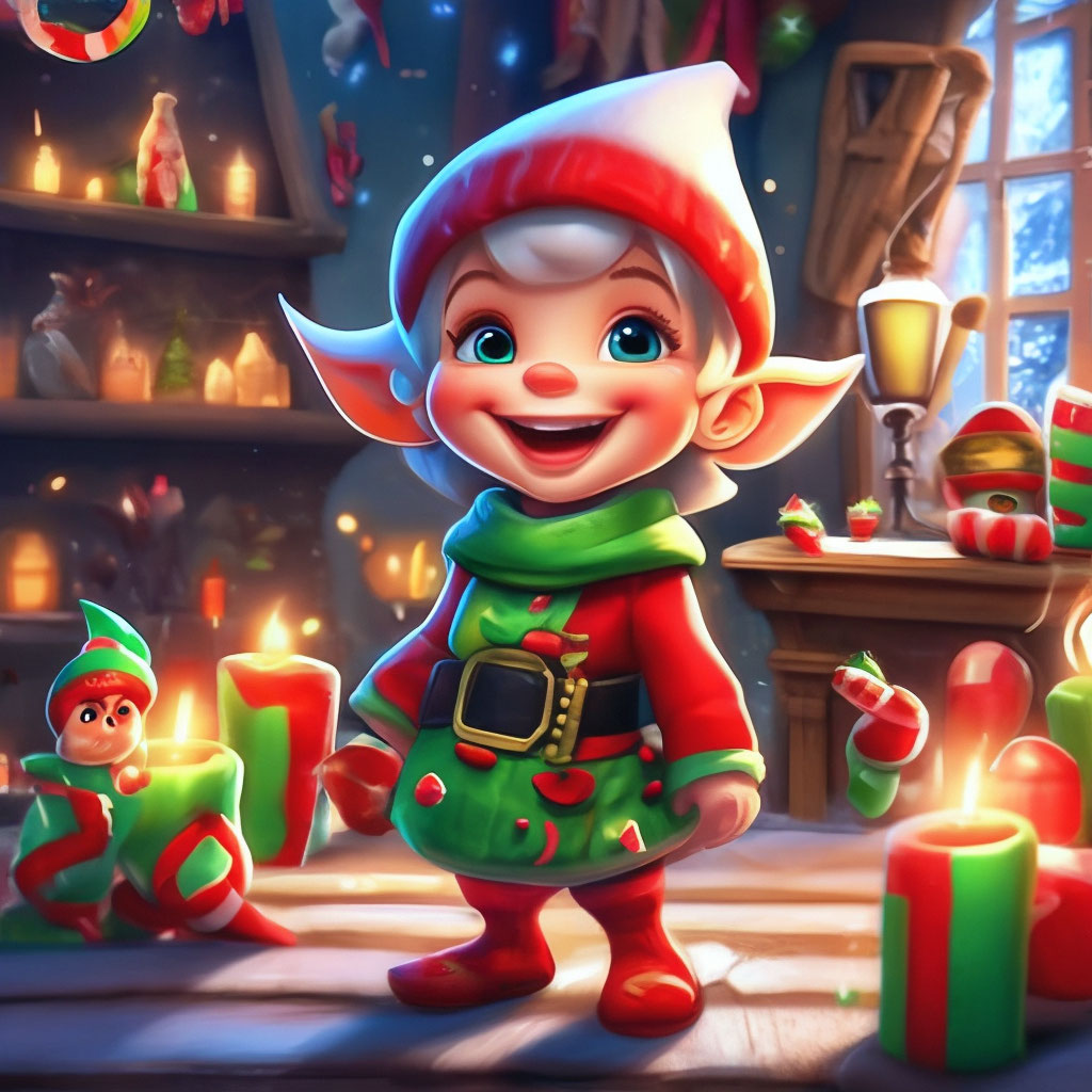 Christmas elf spunking using only viber