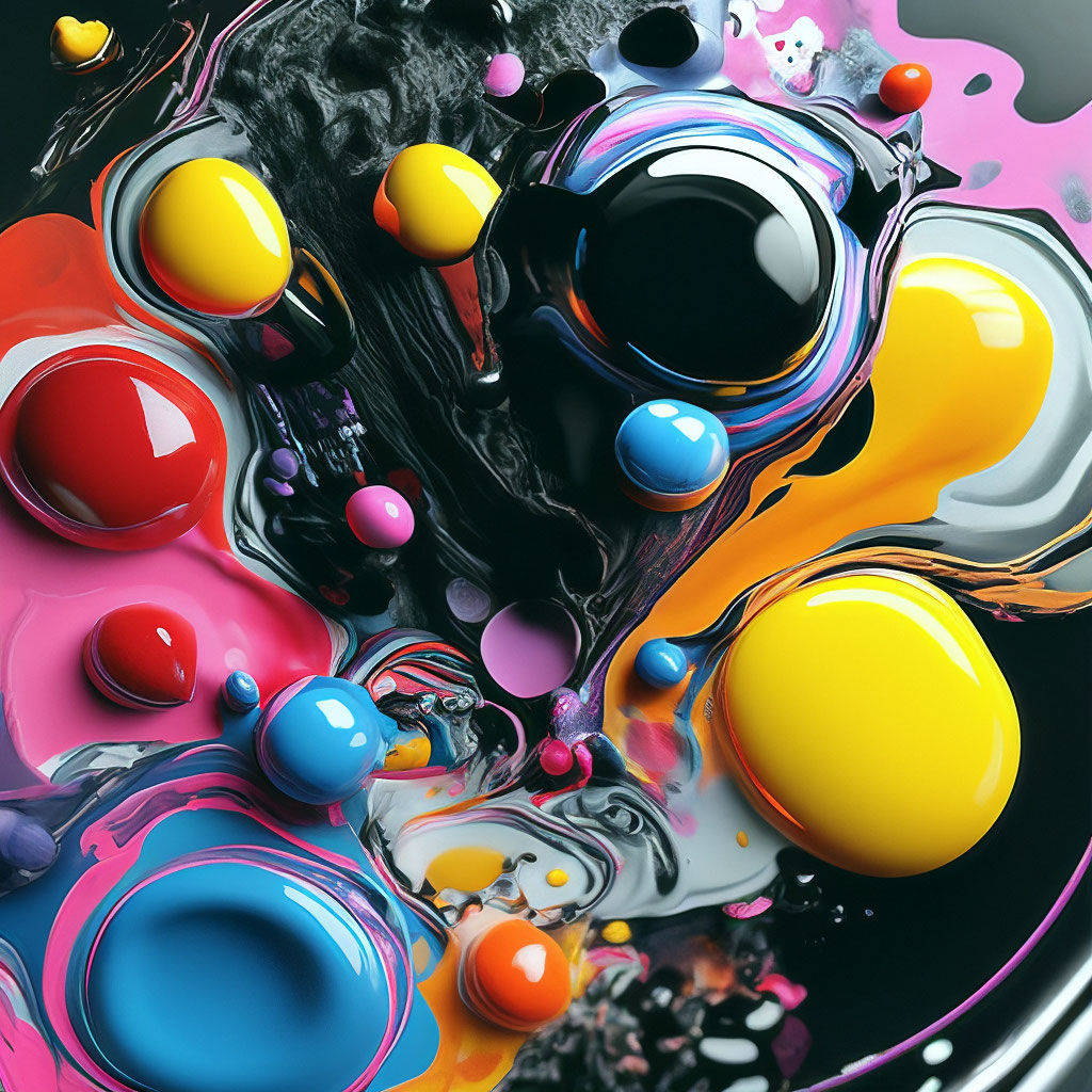 🌄 huge ink stains, collage clipping plain color parts