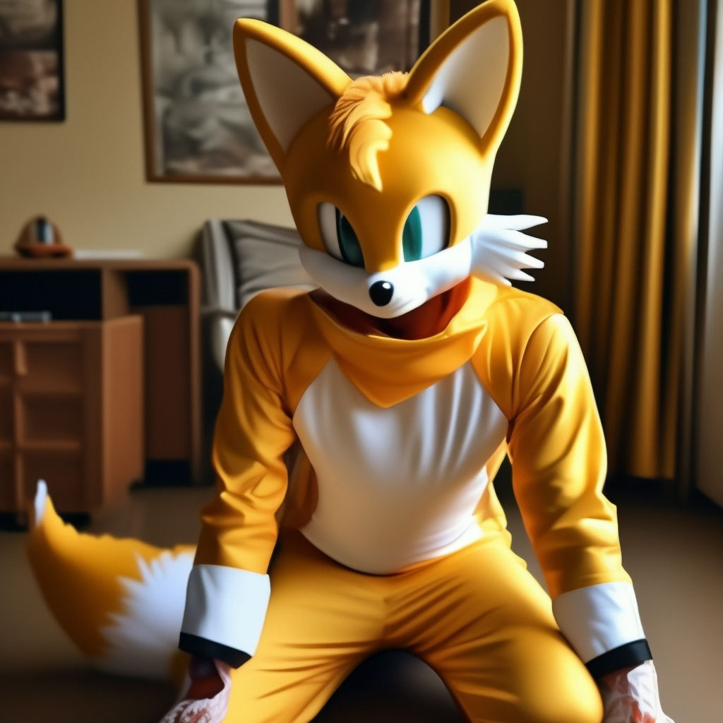 Online Tails cosplay