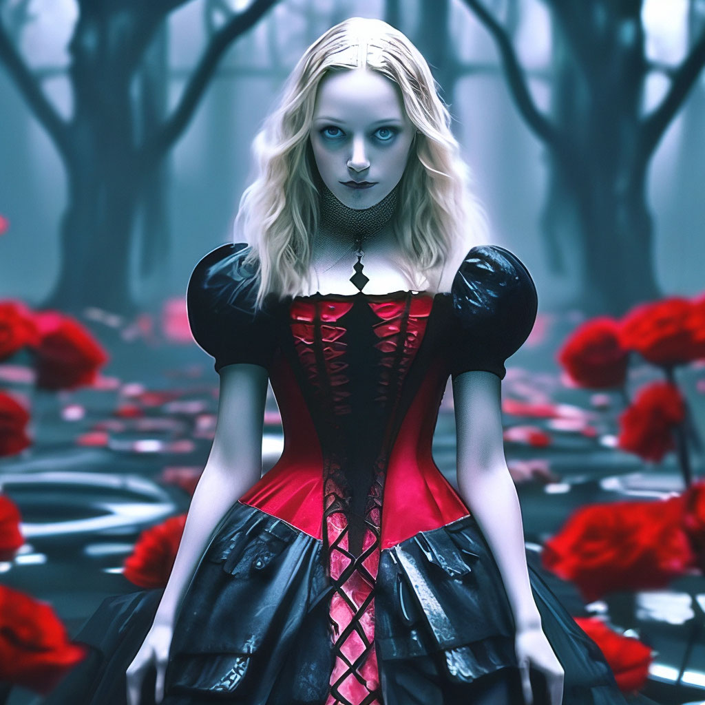 Vintage Gothic Alice Madness Returns Dress Style Digital Painting ·  Creative Fabrica