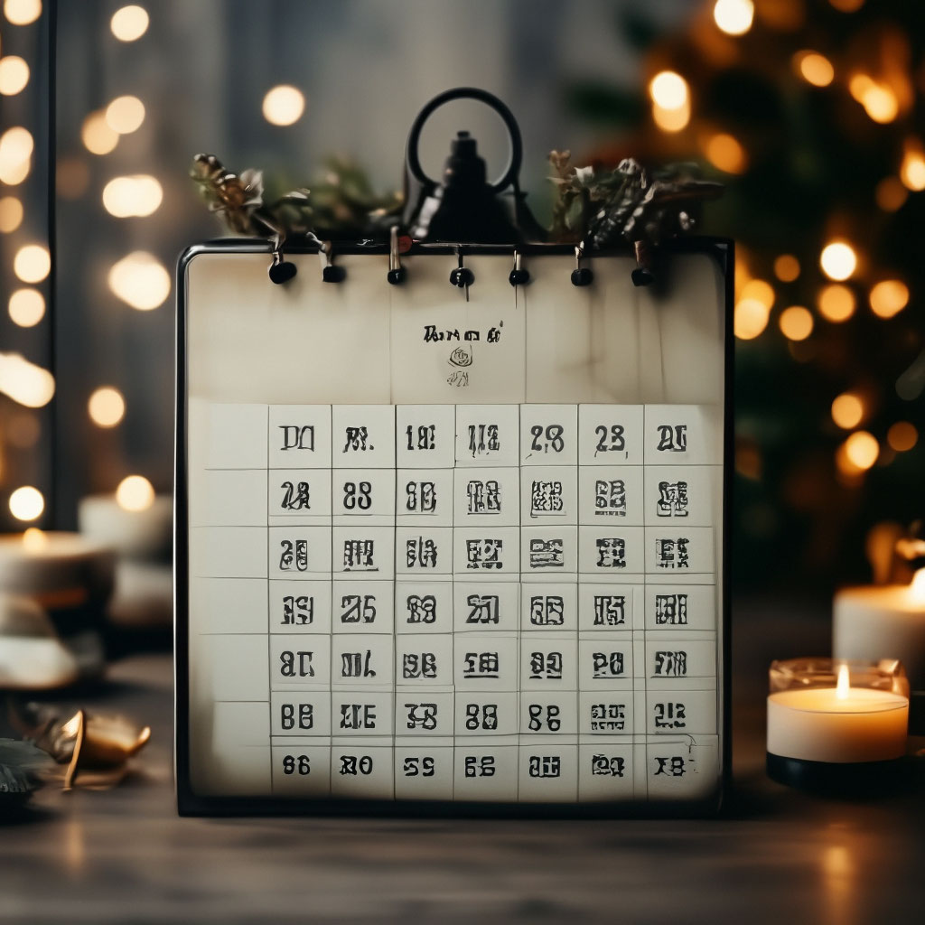 Календарь декабрь 2023 год, тридцать …» — создано в Шедевруме