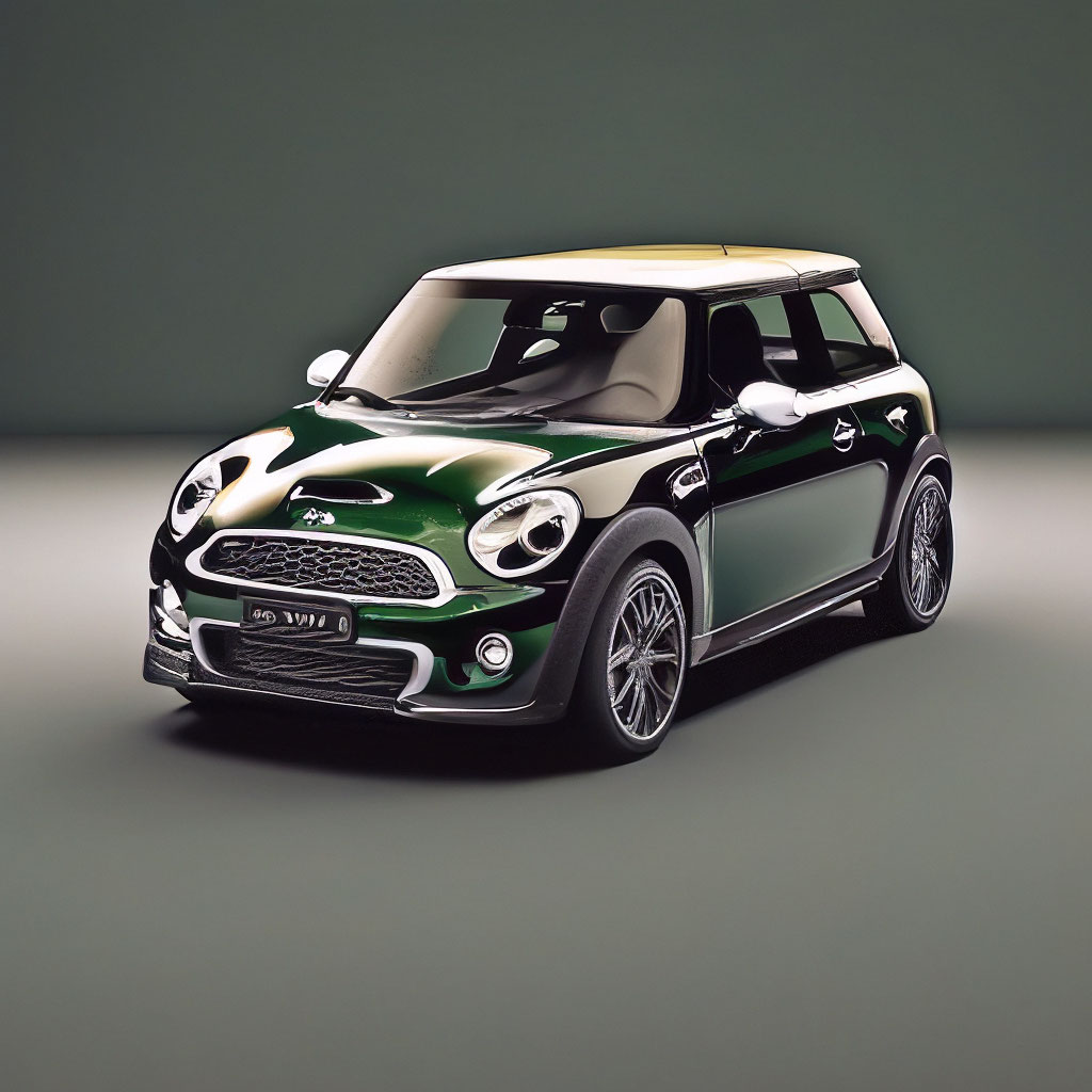 Mini автомобиль марка темно зеленого…» — создано в Шедевруме