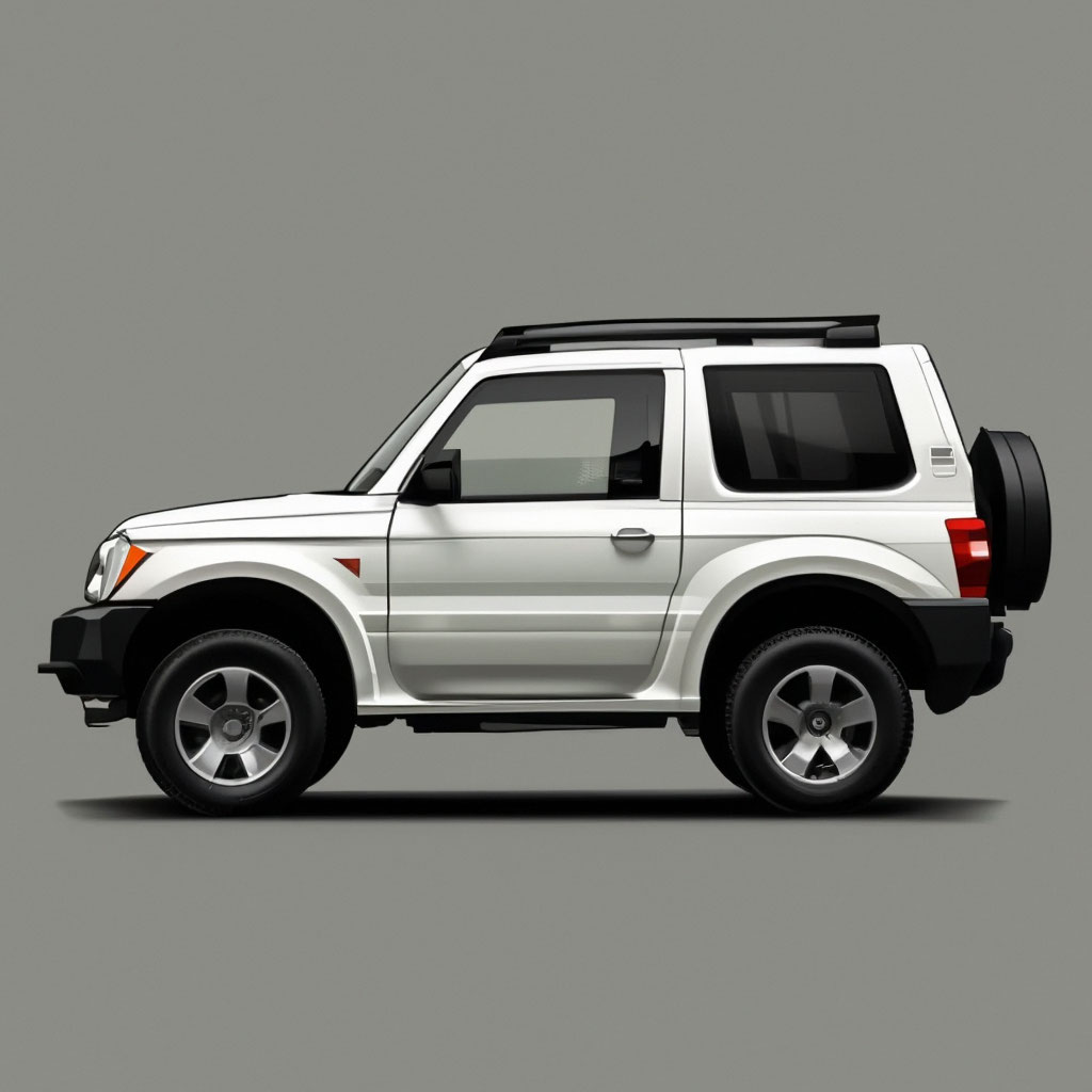 White Mitsubishi Pajero Mini в …» — создано в Шедевруме