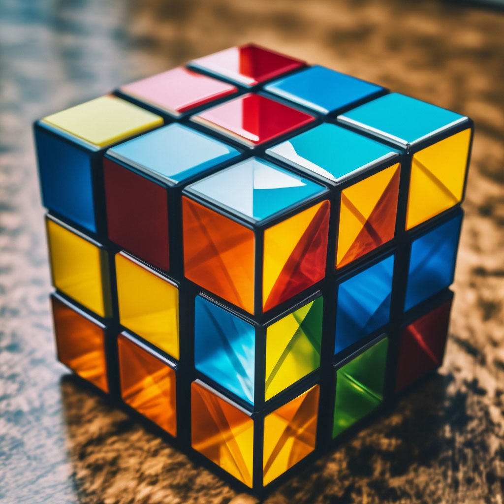 Сборная бумажная модель Кубик Рубика