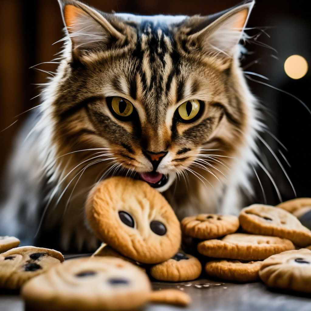 Cat eats cookiesquot  created in Shedevrum