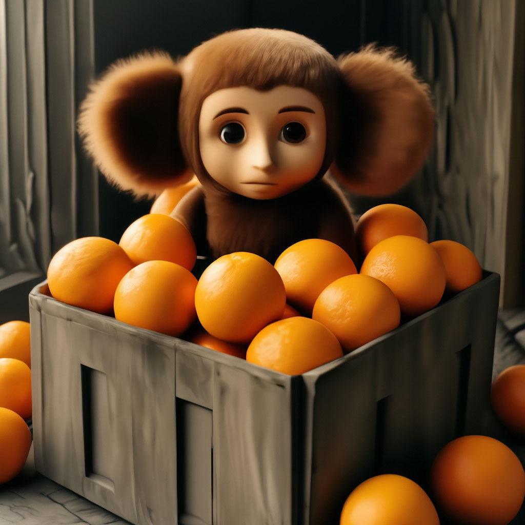 Чебурашка в ящике с апельсинами» — создано в Шедевруме