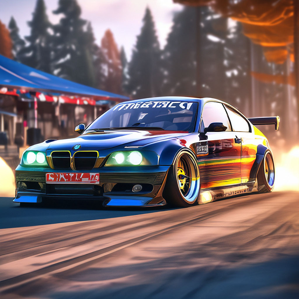 BMW e46 tuning, drift, realistic …» — создано в Шедевруме