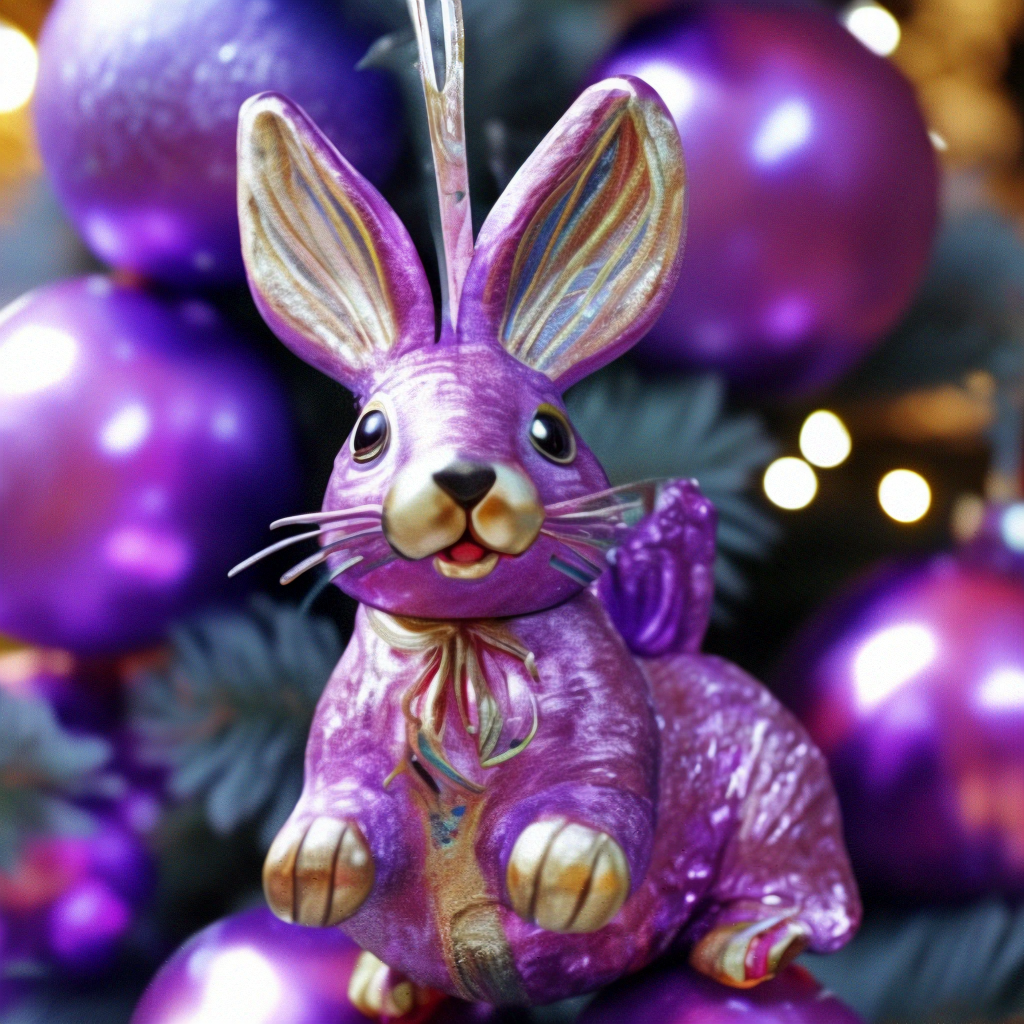 «Заяц фиолетовый и фиолетовыми ушами» — создано в Шедевруме