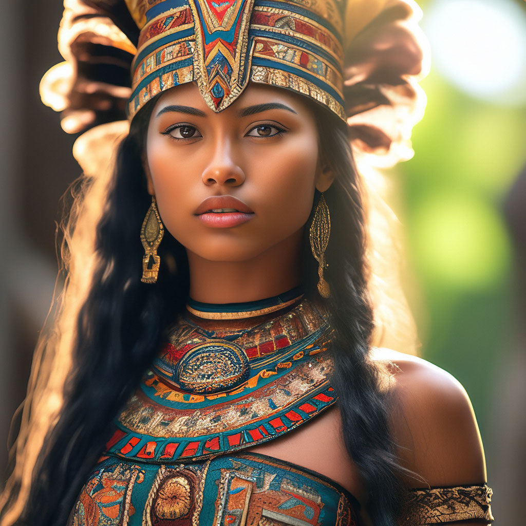 Красивая девушка правительница племени…» — создано в Шедевруме