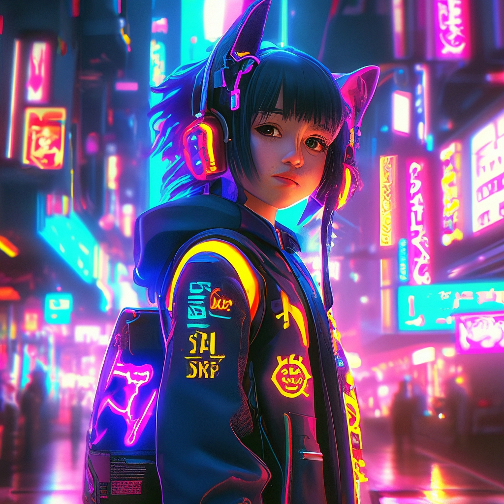 Chico Anime Neón X