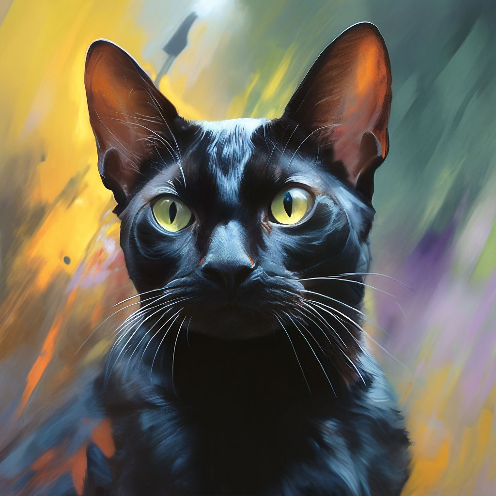 Черный бенгальский кот, красивый» — создано в Шедевруме
