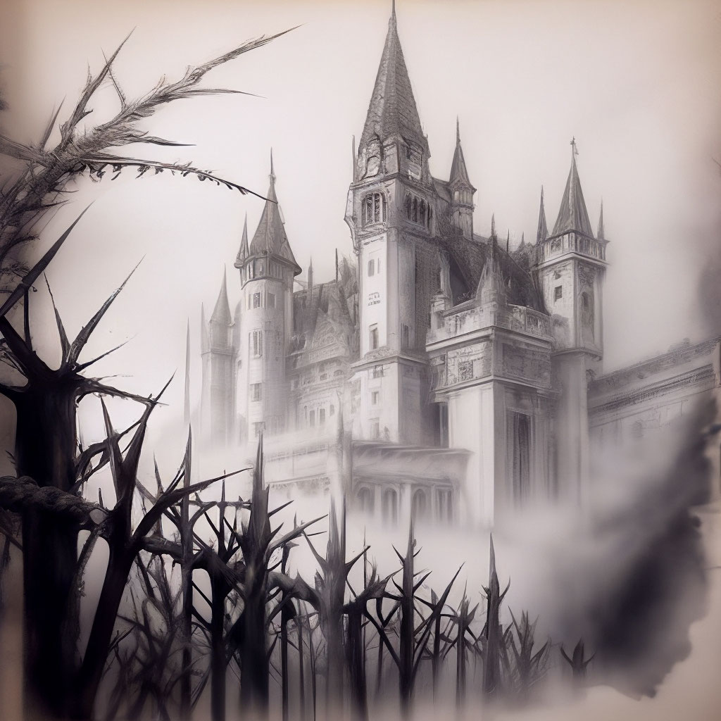 Painting on boards Fantasy - Gothic Castle