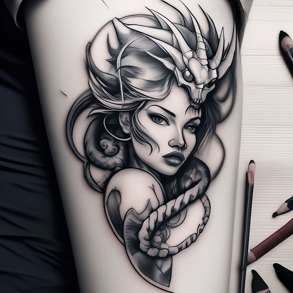 Татуировки дракона на руке: захватывающий стиль для женщин