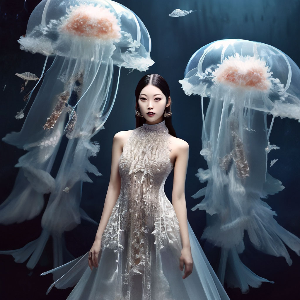 slim fit dress slacks Jellyfish Dress — Sculptural Organza Bridal Mini Dress
