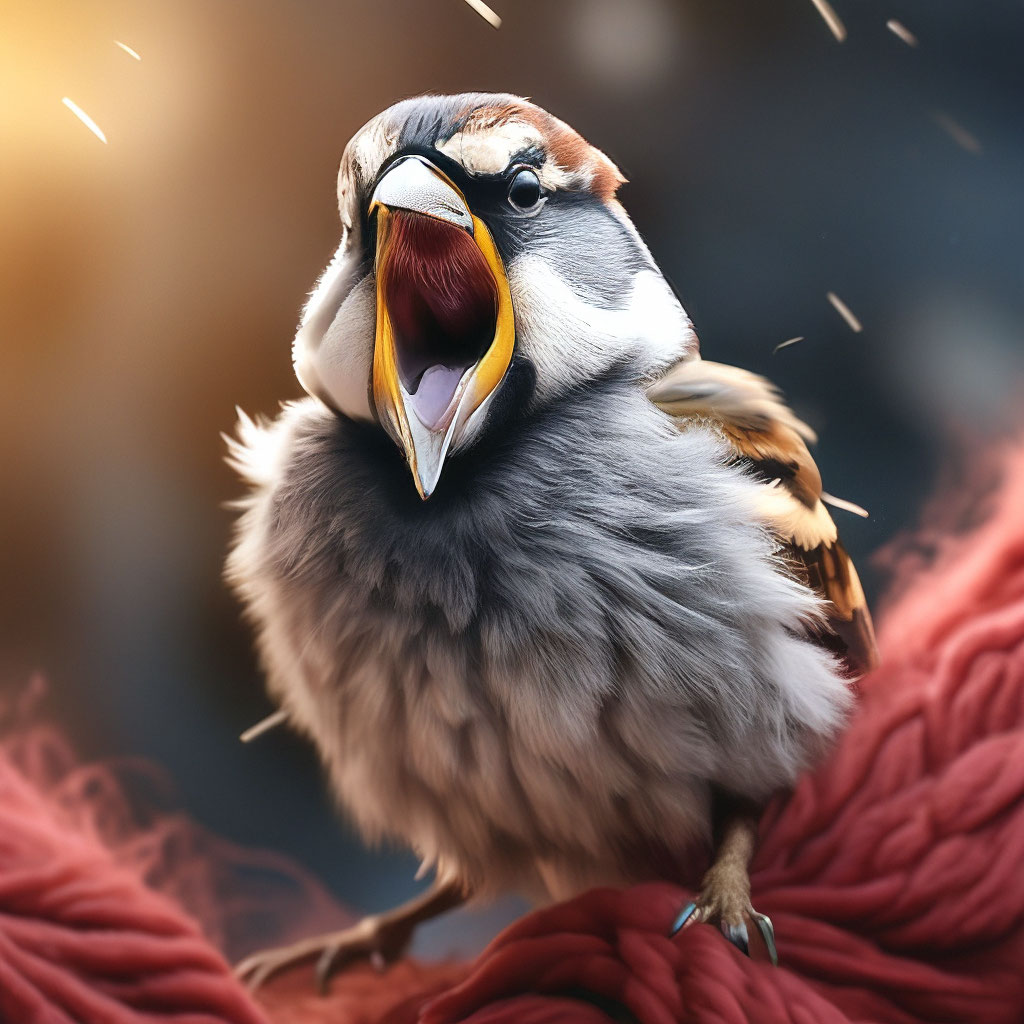 "Kiwi bird screams, , high detail, ." - image created in Shedevrum